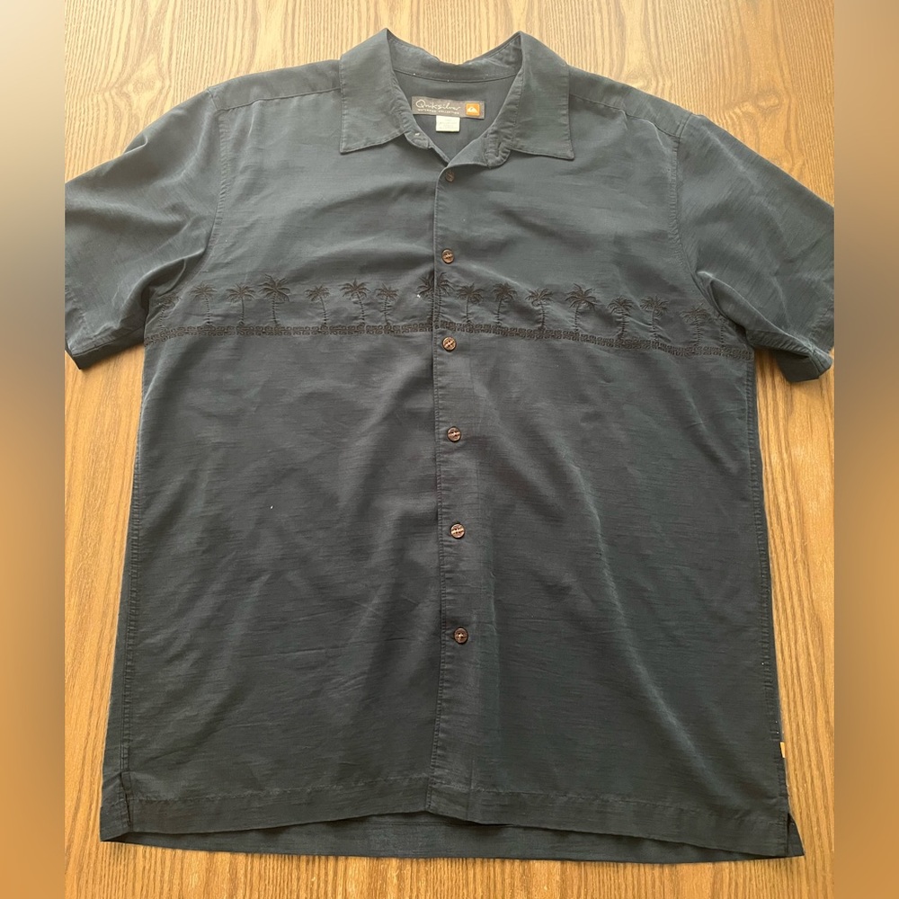 Quiksilver Watermen collection Black  Casual Button Down Shirt